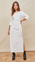 CHLOE KNOT DRESS - ECRU