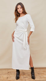 CHLOE KNOT DRESS - ECRU
