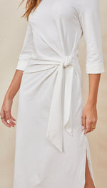 CHLOE KNOT DRESS - ECRU