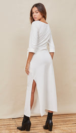 CHLOE KNOT DRESS - ECRU