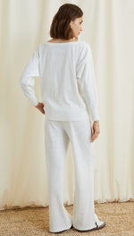 LEONA RIBBED TROUSERS - IVORY