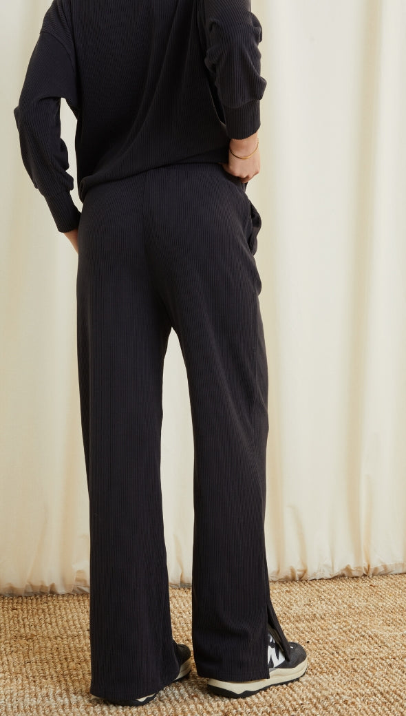 LEONA RIBBED TROUSERS - SLATE