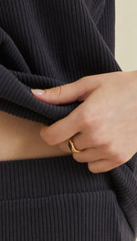 LEONA RIBBED TROUSERS - SLATE