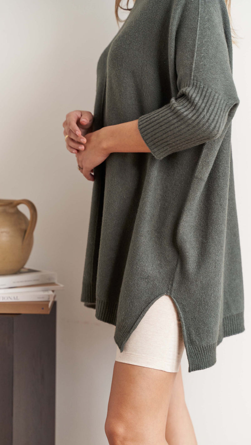 RILEY SWEATER - ARMY