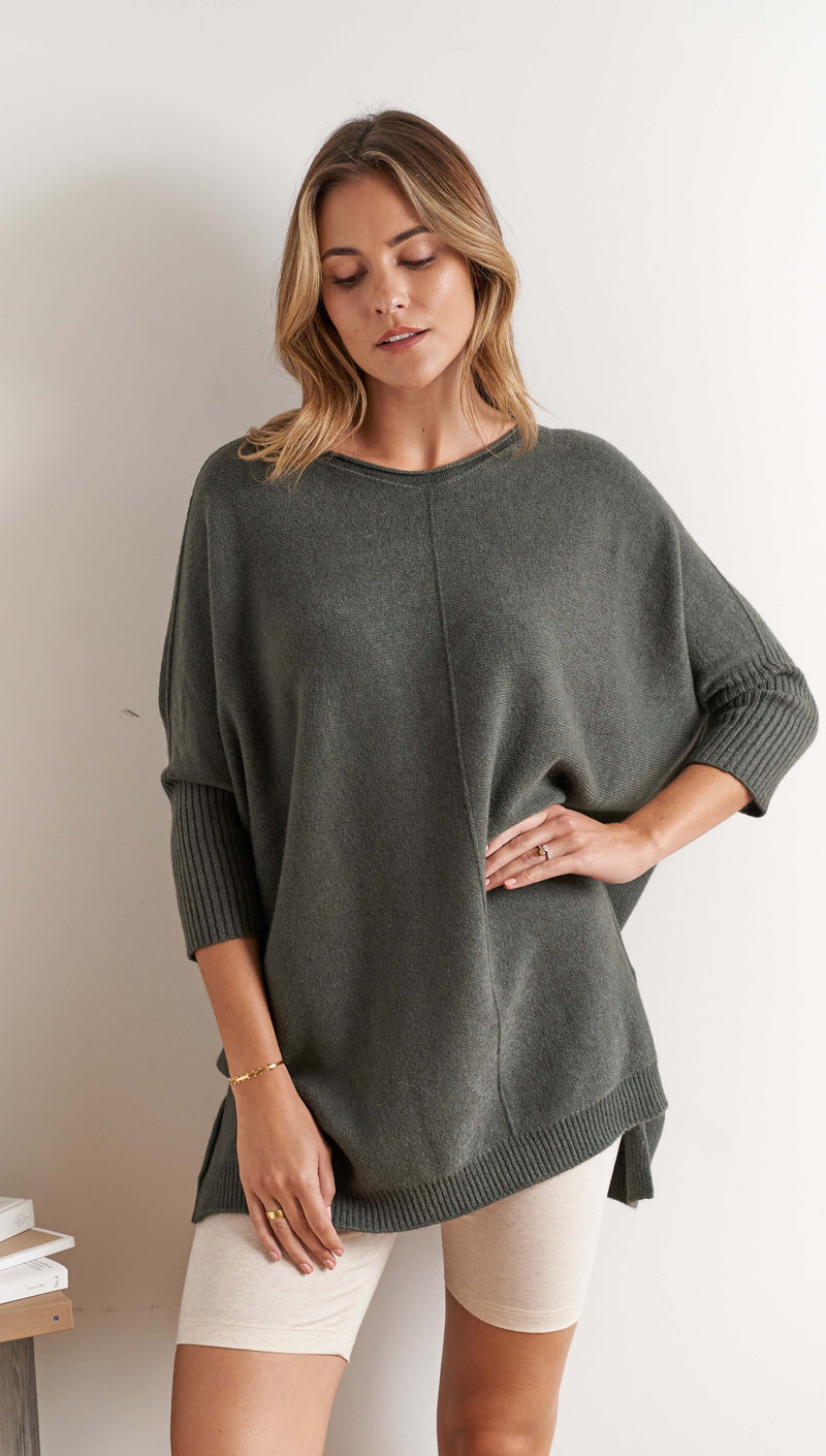 RILEY SWEATER - ARMY