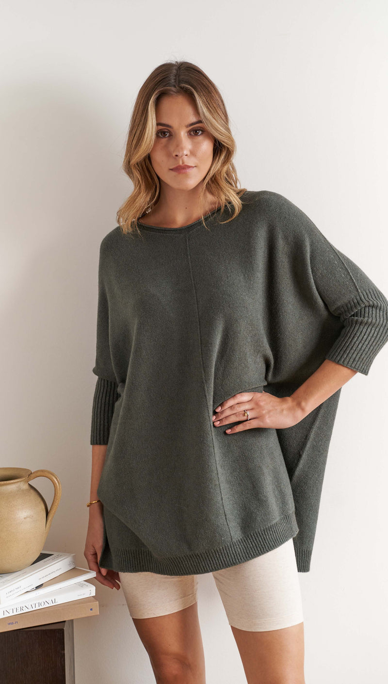 RILEY SWEATER - ARMY