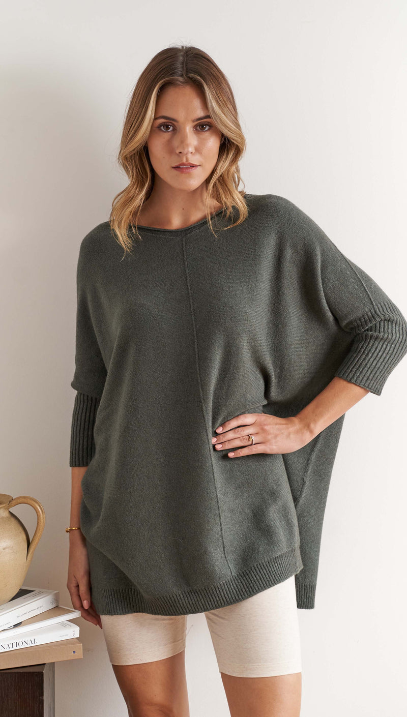 RILEY SWEATER - ARMY