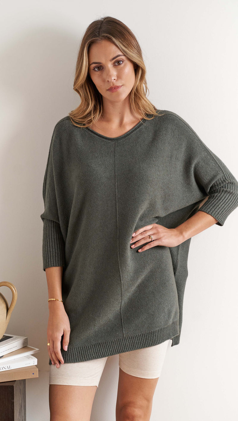 RILEY SWEATER - ARMY