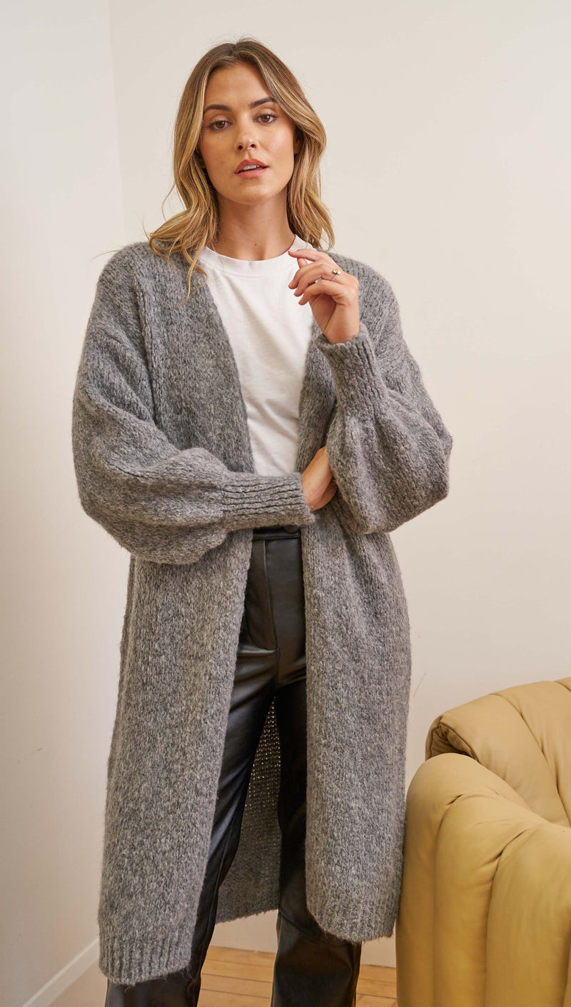 ROSALIA CARDIGAN - GREY