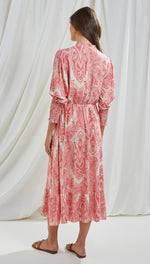 IRENE DRESS - CORAL PRINT