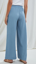 TAMARA WIDE LEG TROUSERS - BLUE