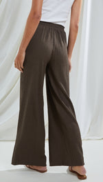 TAMARA WIDE LEG TROUSERS - CHARCOAL