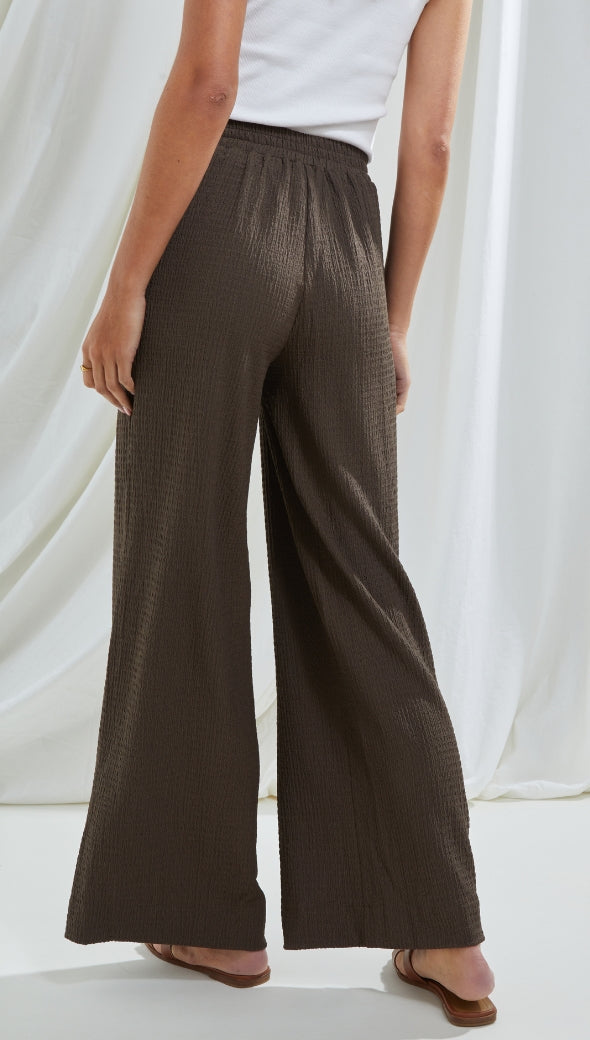 TAMARA WIDE LEG TROUSERS - CHARCOAL