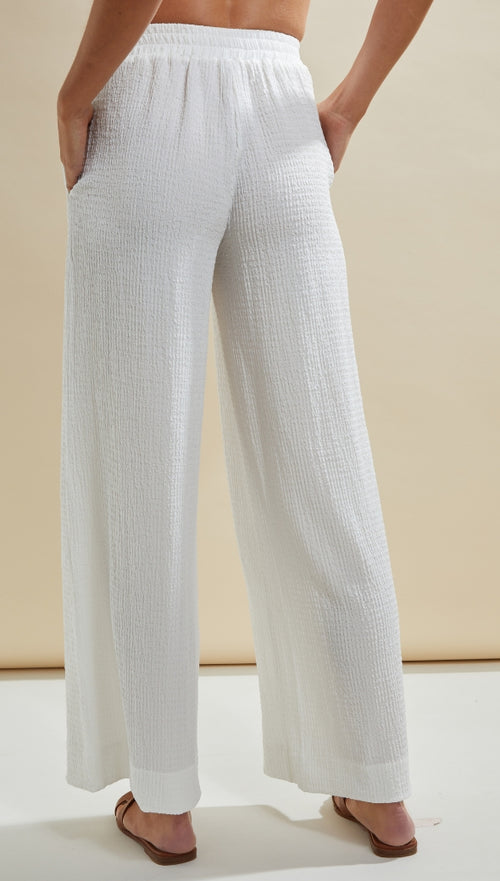 TAMARA WIDE LEG TROUSERS - WHITE