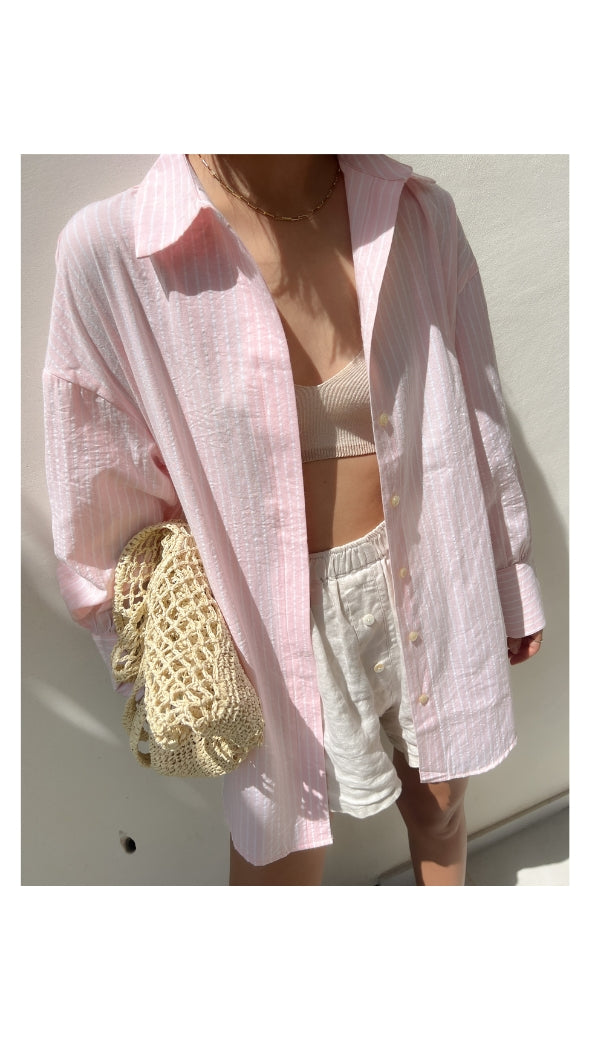 Taylor Shirt - Pink Stripe