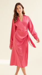 DANI SATIN DRESS - FUCHSIA