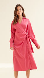DANI SATIN DRESS - FUCHSIA