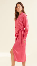 DANI SATIN DRESS - FUCHSIA