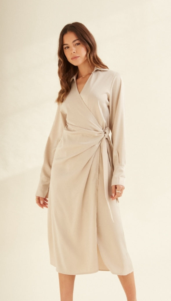 DANI SATIN DRESS - IVORY