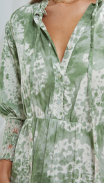 IRENE DRESS - GREEN PRINT