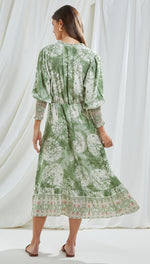 IRENE DRESS - GREEN PRINT